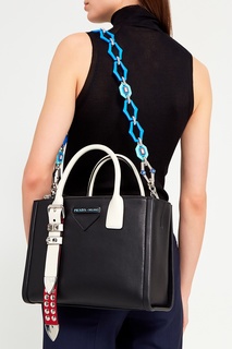 Съемный ремень для сумки голубого цвета Prada