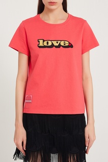 Розовая футболка из хлопка Love The Marc Jacobs