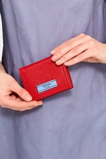 Красный складной кошелек Prada
