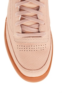 Розовые кожаные кроссовки Club C 85 FVS PS Desert Reebok