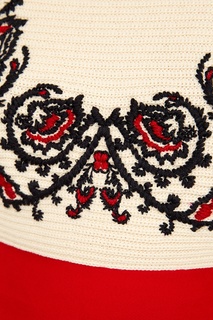 Хлопковый джемпер с этнической вышивкой RED Valentino