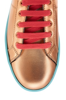 Кожаные кеды цвета розового золота The Marc Jacobs