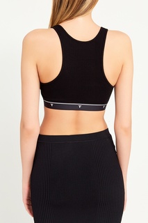 Черный укороченный топ Alexanderwang.T