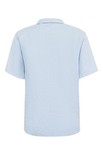 Голубая льняная футболка-поло Il Gufo