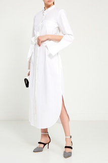 Белое платье-рубашка Erika Cavallini
