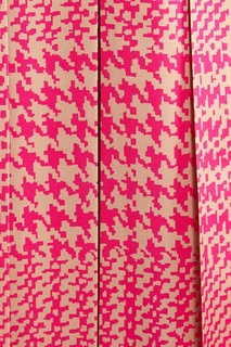 Платье из розового шелка в клетку Fendi