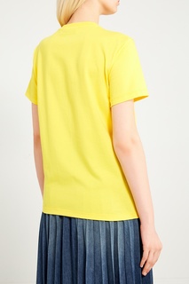 Желтая футболка с логотипом Msgm