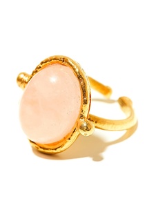 Позолоченное кольцо с розовым кварцем Sylvia Toledano