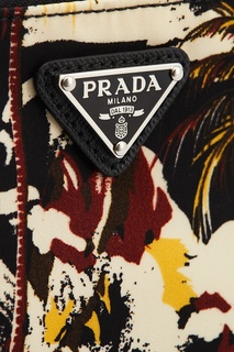 Косметичка с контрастным принтом Prada