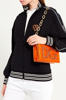 Оранжевая сумка из бархата DG Girls Dolce & Gabbana