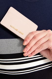 Розовый футляр для карт Money Pieces Michael Michael Kors