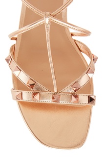 Золотистые босоножки Garavani Valentino