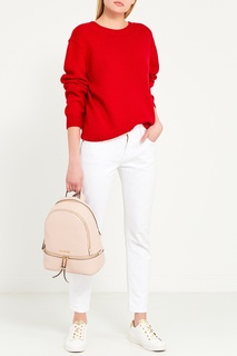 Кожаный розовый рюкзак Rhea Zip Michael Michael Kors