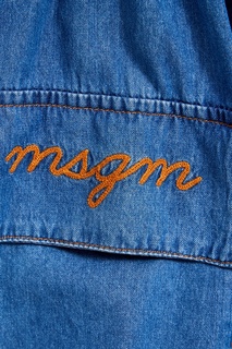 Голубая джинсовая блузка Msgm