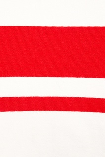 Белый пуловер с красными полосами Sandro