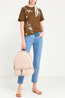 Розовый рюкзак Rhea Zip Michael Michael Kors