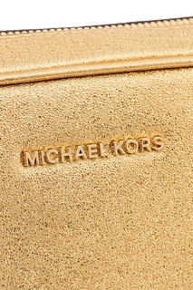 Сумка из золотистой кожи Ginny Michael Kors