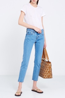 Золотистые сандалии из кожи Michael Michael Kors
