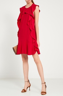 Платье с крупными воланами RED Valentino