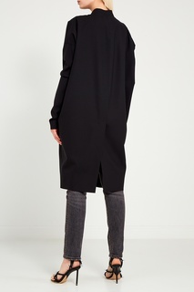 Черное шерстяное пальто Rick Owens
