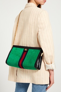 Зеленая сумка из замши Ophidia Gucci