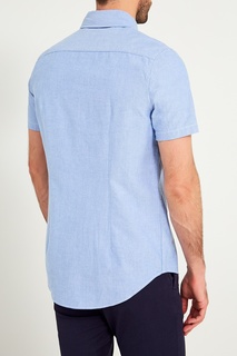 Голубая рубашка с короткими рукавами Calvin Klein