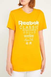 Хлопковая футболка с логотипом Reebok