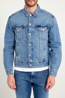 Джинсовая куртка с потертостями Calvin Klein