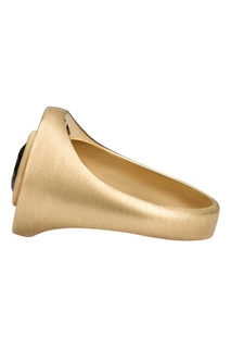 Кольцо из желтого золота с сапфиром Dusty Rose