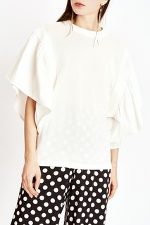 Белая блузка с рукавами-воланами Milamarsel