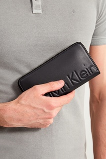 Черный бумажник с логотипом Calvin Klein