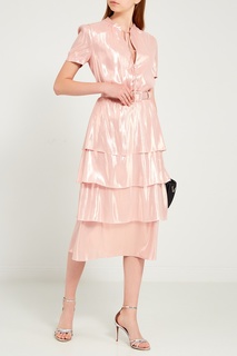 Розовое платье из блестящего шелка Alexander Terekhov