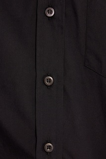 Черная рубашка с декоративным воротником Prada