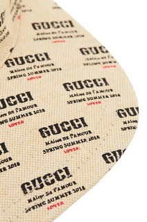 Хлопковая бейсболка с логотипами Gucci