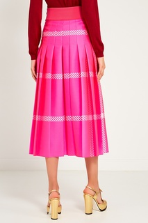 Розовая юбка в складку Fendi