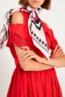 Шелковый платок с геометрическим принтом Fendi