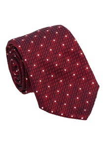 Красный шелковый галстук с отделкой Canali