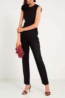 Красная сумка с цветочной аппликацией RED Valentino