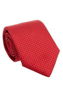 Красный галстук в мелкий горошек Canali
