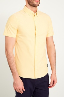 Желтая рубашка с короткими рукавами Calvin Klein