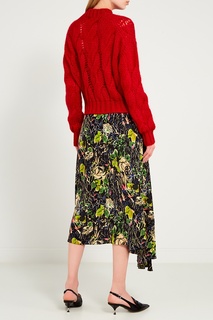 Шелковая юбка с абстрактным принтом Prada