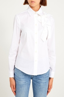 Белая рубашка с аппликацией RED Valentino