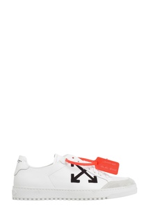 Белые кожаные кроссовки Off White