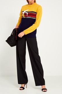 Черные шерстяные брюки Prada