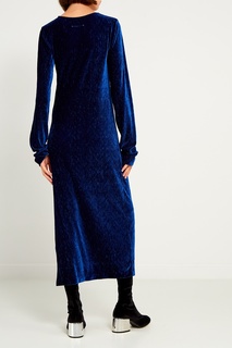 Синее платье-миди Mm6 Maison Margiela