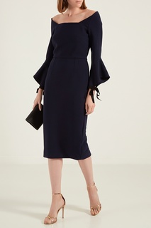 Черное приталенное платье Roland Mouret