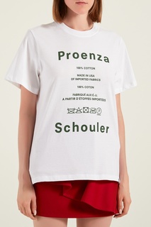 Белая футболка с логотипом Proenza Schouler