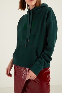 Зеленое худи с принтом Mansel Isabel Marant Etoile