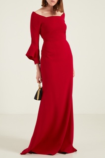 Красное платье на молнии Roland Mouret