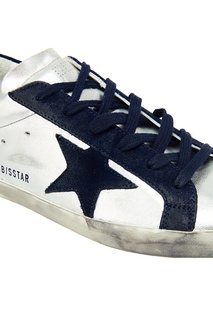 Белые кроссовки с контрастной отделкой Golden Goose Deluxe Brand